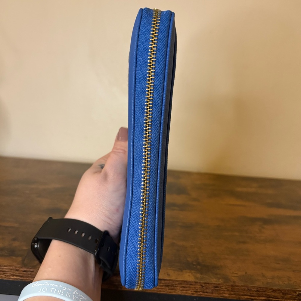Blue and Black Checkered Wallet NWOT - Picture 7 of 7